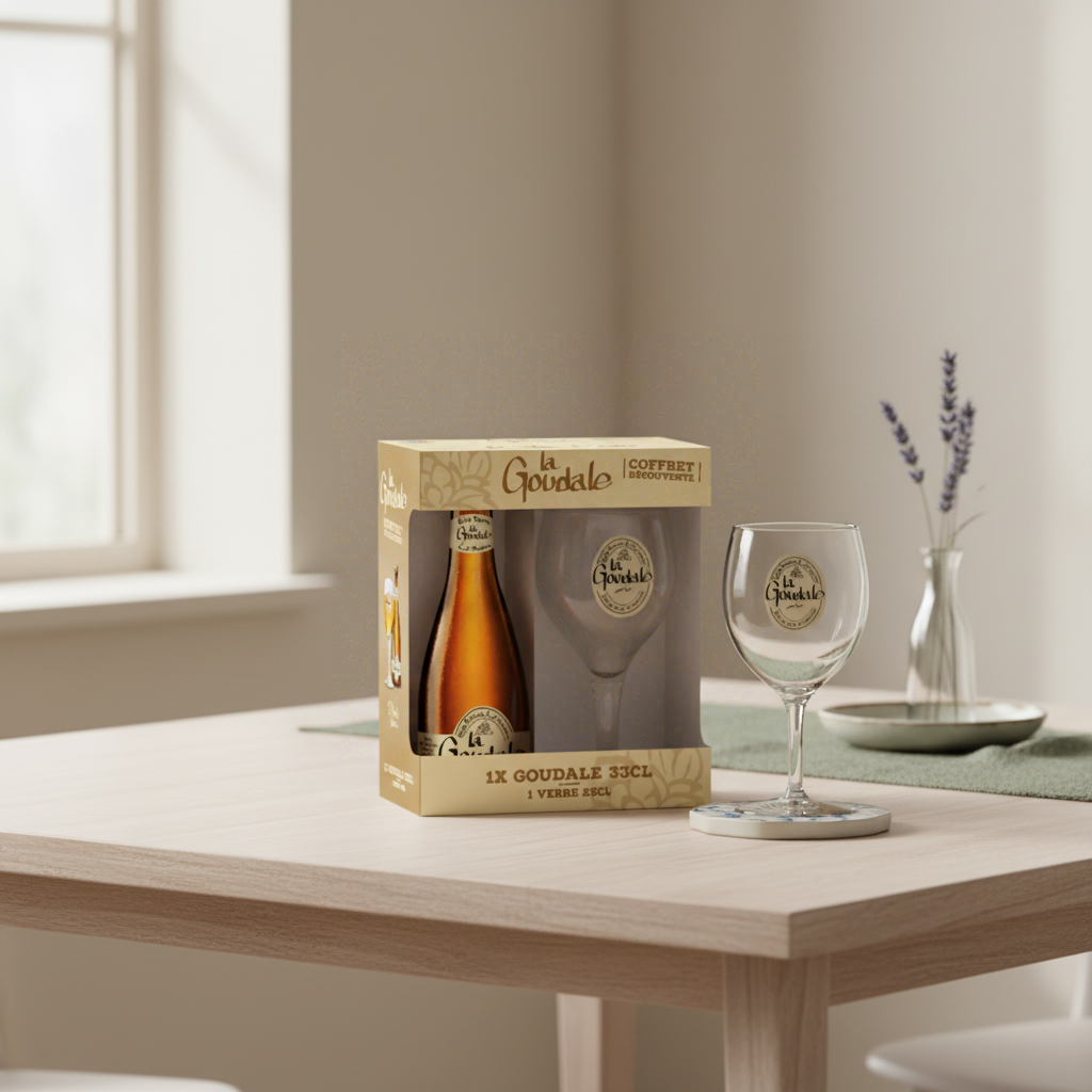 La Goudale Pack bière blonde à l'ancienne 7,2 % 33 cl + 1 verre