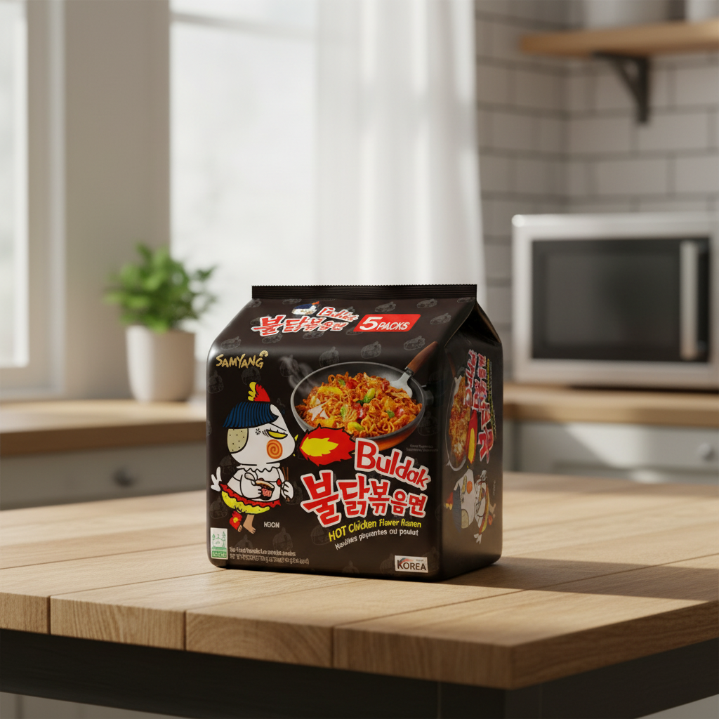 Samyang Buldak Nouilles instantanées saveur poulet épicé original - 5 x 140 g