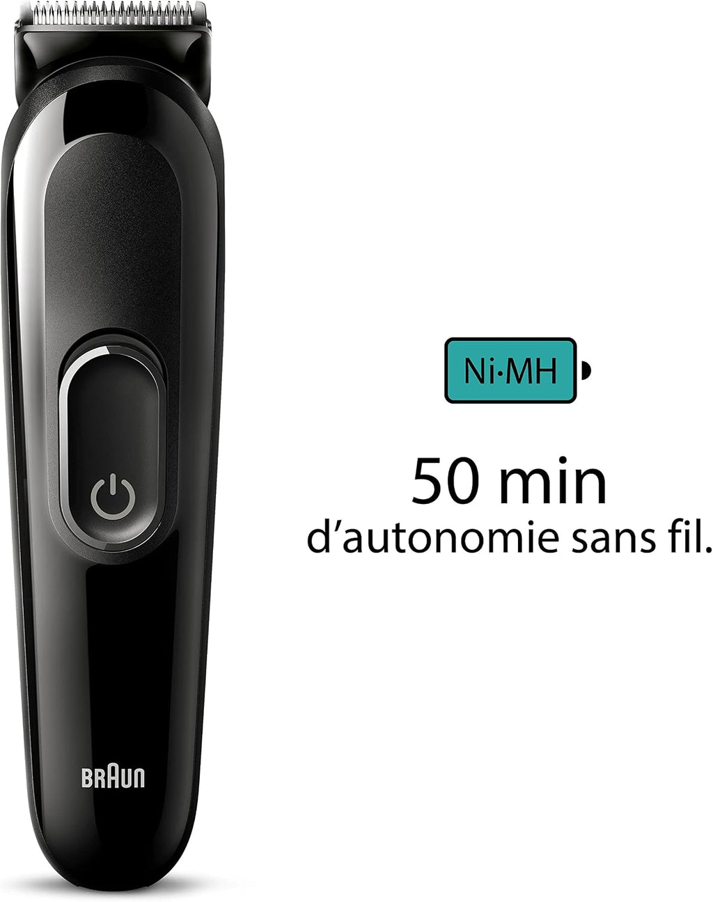 Braun Series 3 MGK3420 - Kit de Tonte Multifonction 6-en-1 pour Barbe et Cheveux - Rechargeable - Noir