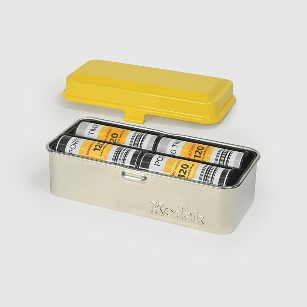 Kodak Étui de rangement en métal pour pellicule 120/135 mm, Jaune