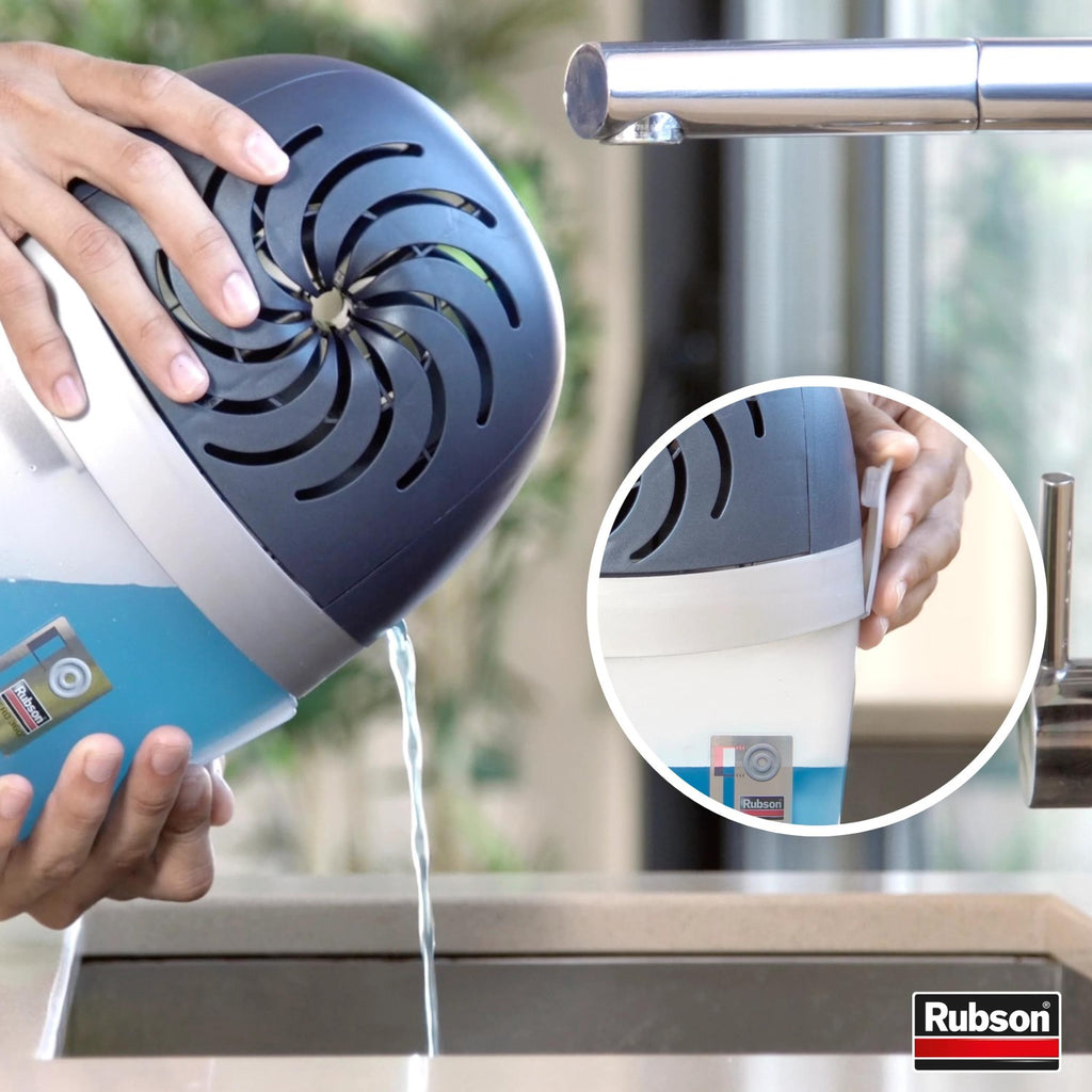 Rubson AERO 360° Recharges en tabs neutres pour absorbeur d'humidité, recharges pour déshumidificateurs AERO 360° ultra absorbantes et anti odeurs, 2 x 450 g