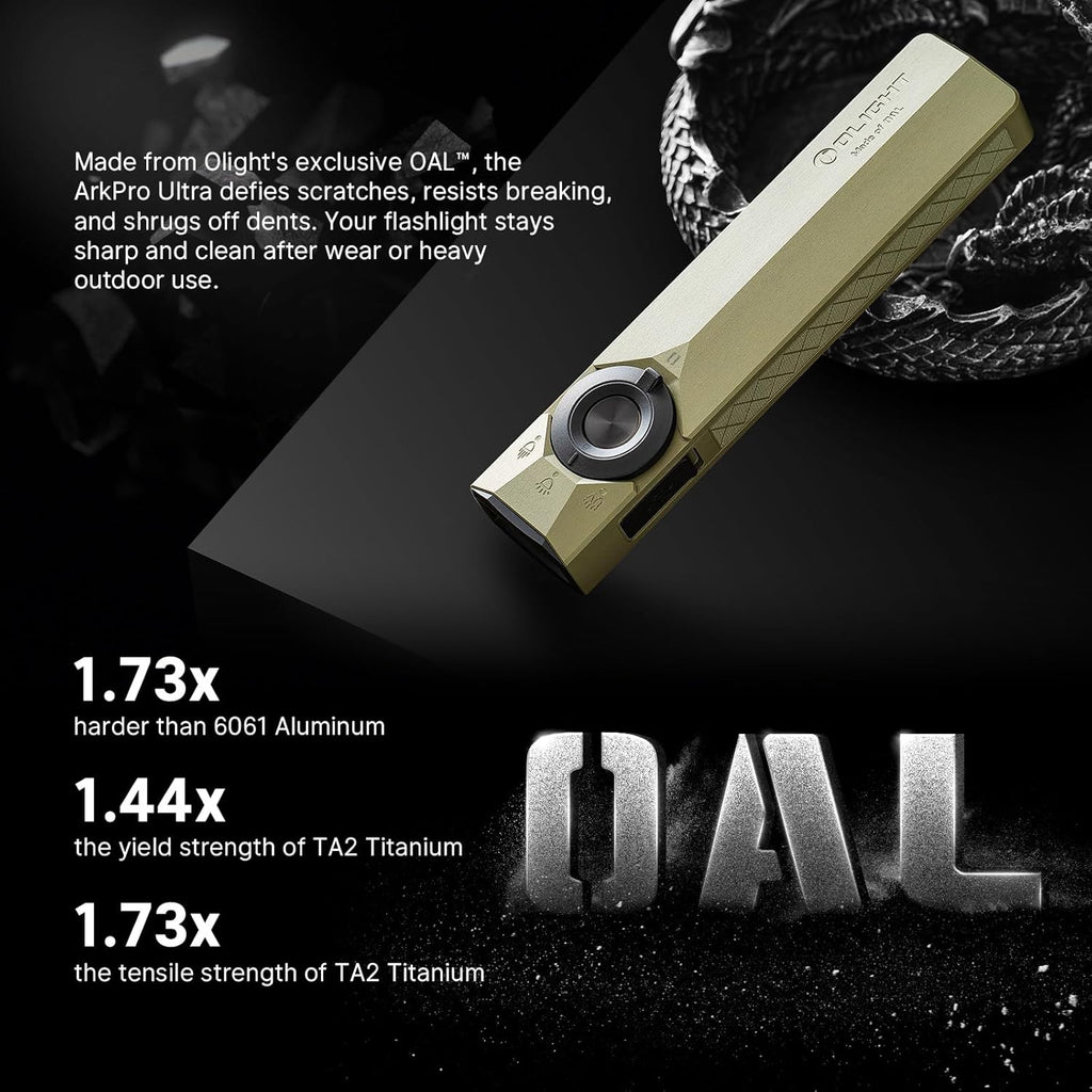 Olight Lampe de poche pour usage quotidien série ArkPro à boîtier monobloc plat avec sources lumineuses multiples