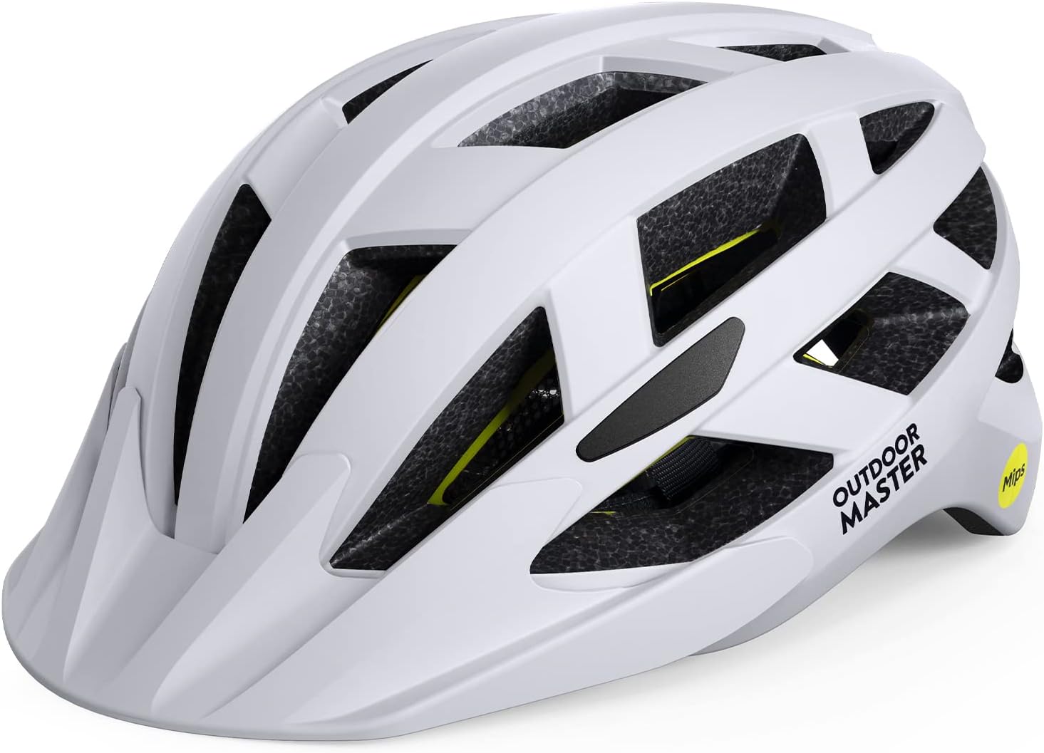 OutdoorMaster Casque de vélo loisirs adulte MIPS Gem I Blanc pavé M