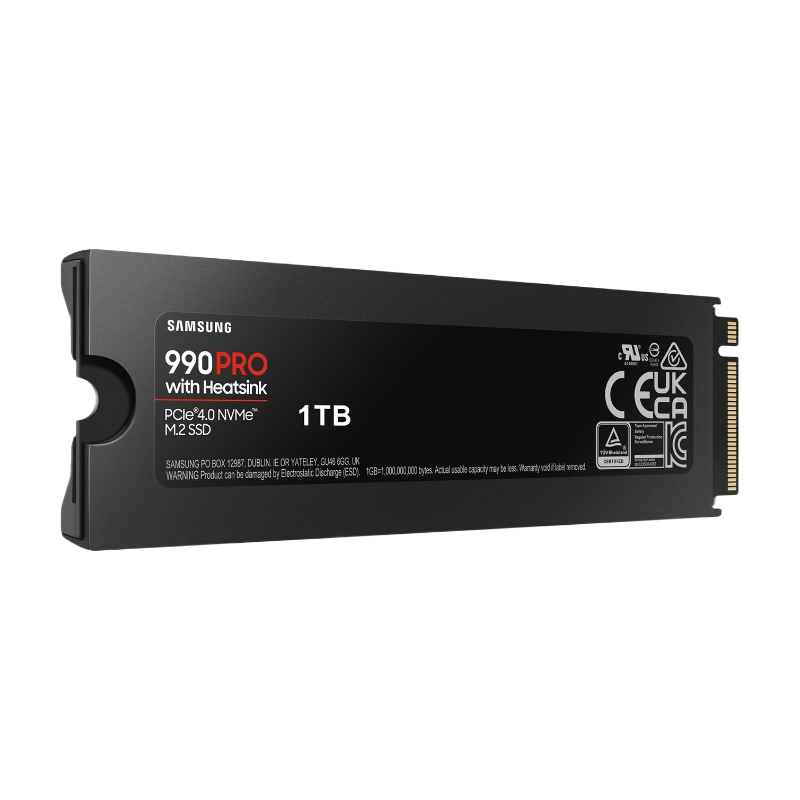 Samsung SSD PCIe G4 M.2 NVMe 1 To avec dissipateur thermique 990 PRO MZ-V9P1T0GW