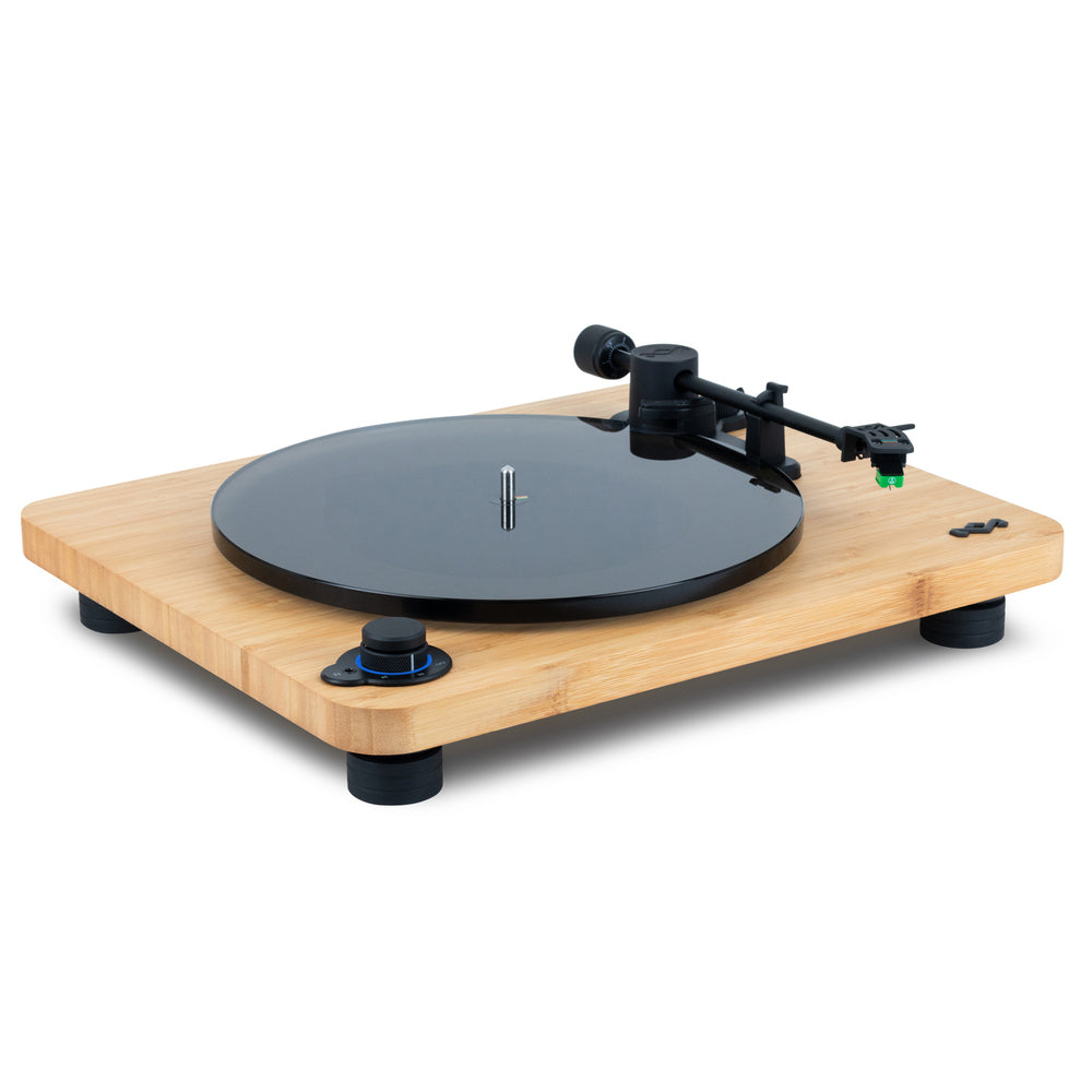 House of Marley Stir It Up Lux Platine vinyle Bluetooth à 2 vitesses - Verre et bambou