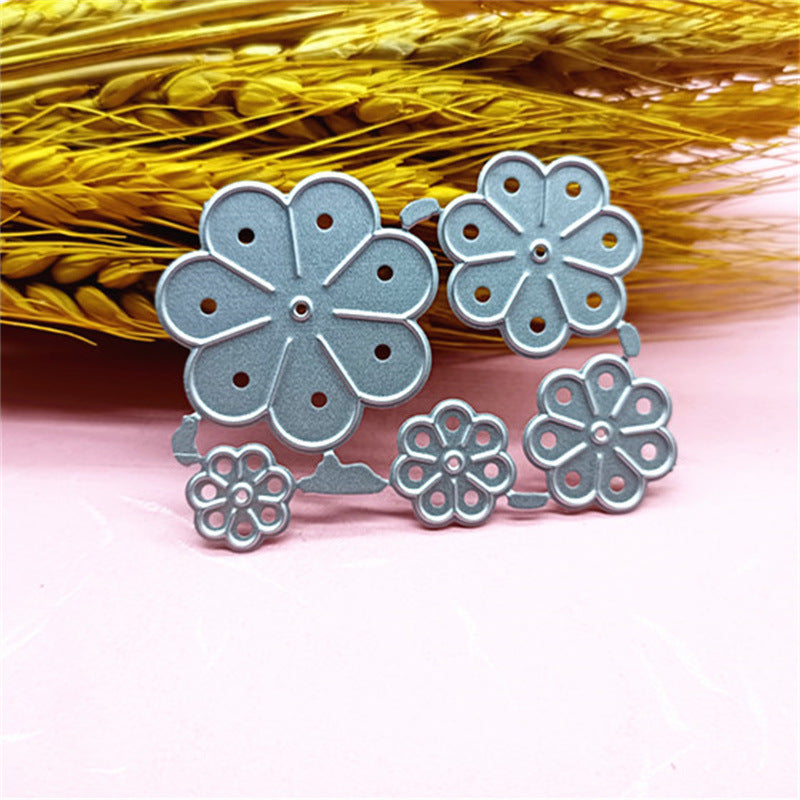 WhereHike Ensemble de matrices de découpe en métal feuilles et pétales de fleurs superposés pour scrapbooking à faire soi-même, création de cartes en papier, loisirs créatifs décoratifs