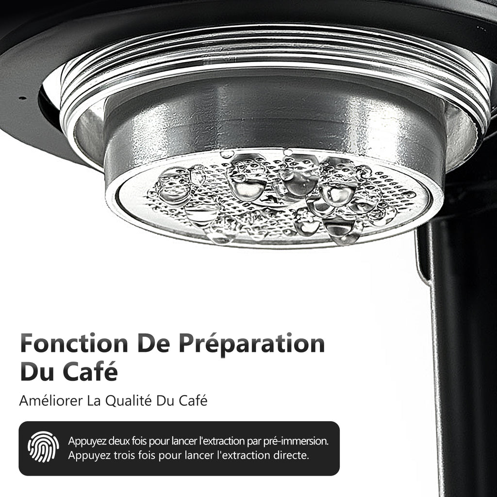 Starseeker Super58 Machine à espresso portable Petit format usage domestique Électrique adaptée au bureau et au camping en plein air Gris