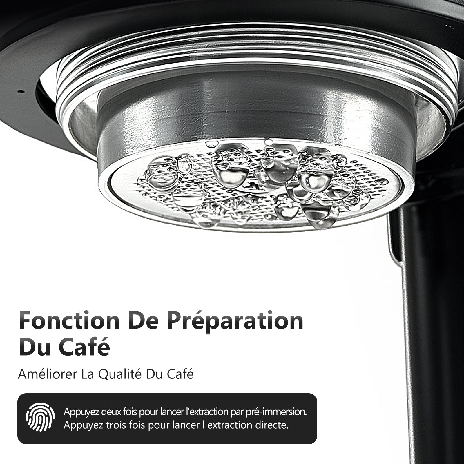 Starseeker Super58 Machine à espresso portable Petit format usage domestique Électrique adaptée au bureau et au camping en plein air Gris