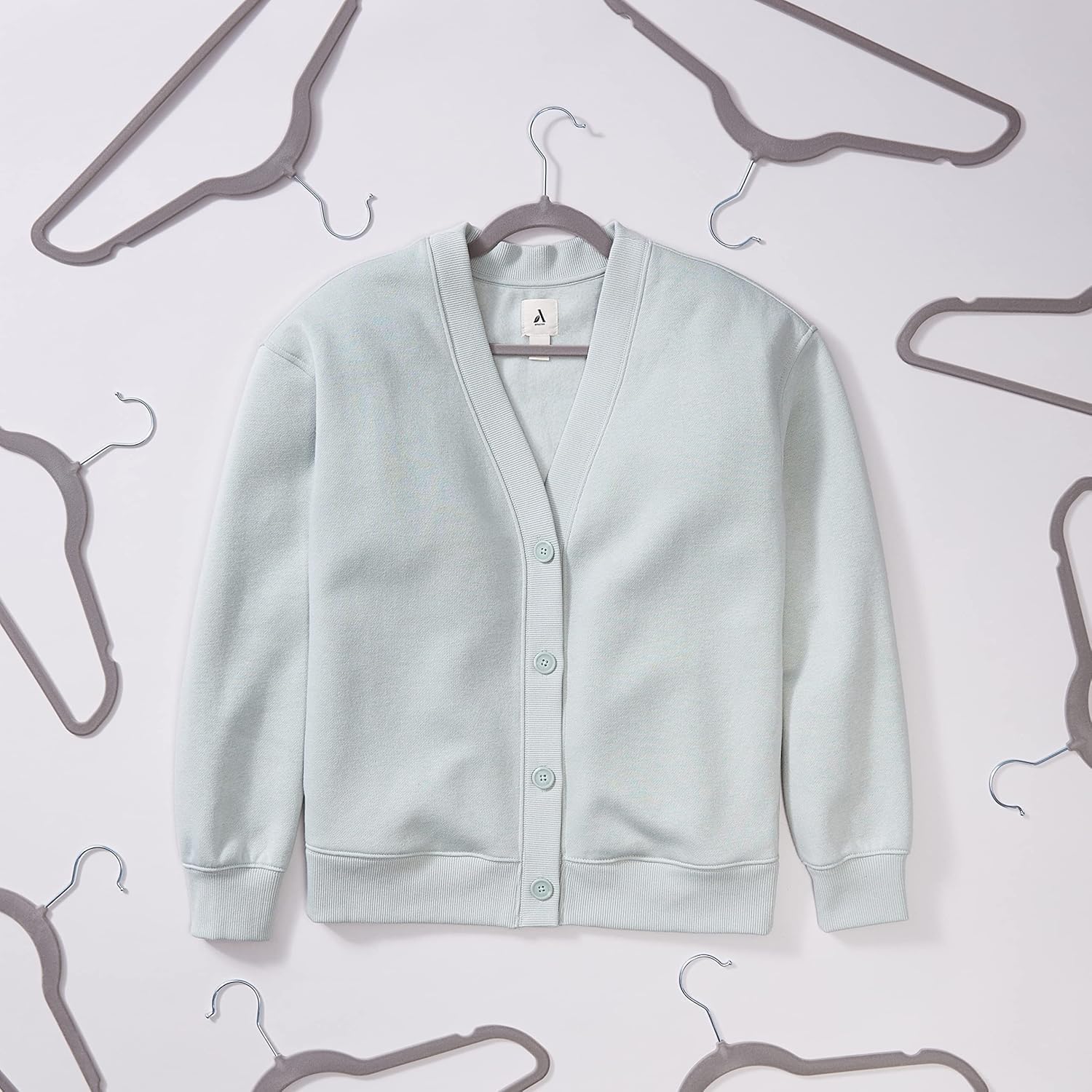 ANQI Lot de 30 cintres en velours antidérapants - Gris/argent