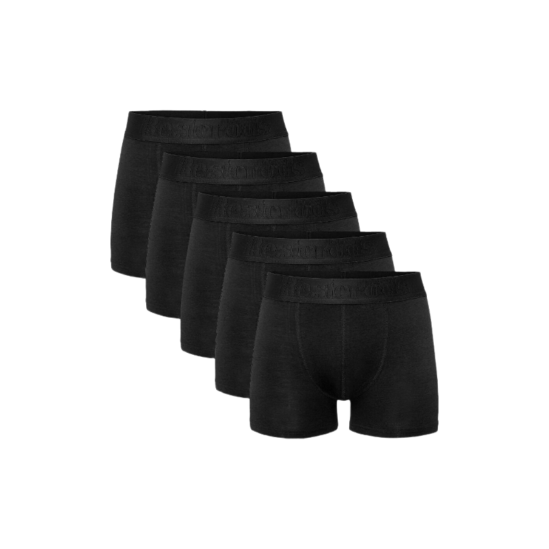 Resteröds Gunnar boxers en coton, lot de 5, noir, taille S