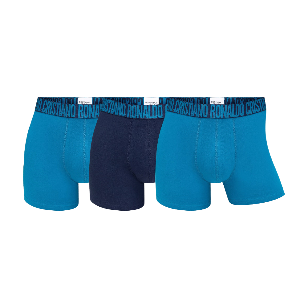 CR7 Lot de 3 boxers Bleu/Bleu/Bleu marine