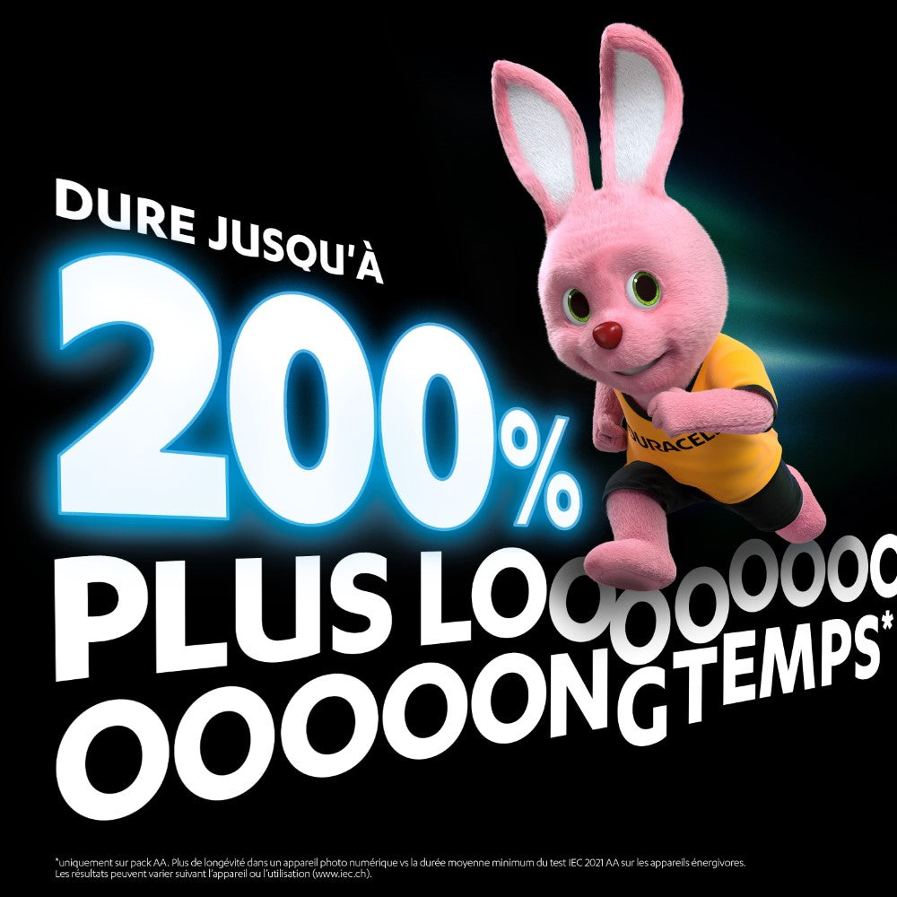 Duracell Optimum Piles AA alcalines lot de 8 – 1,5 V – Jusqu'à 200 % de durée en plus ou de puissance en plus – Alimentez vos appareils à forte consommation – Recyclables, 0 % plastique – LR6 MX1500