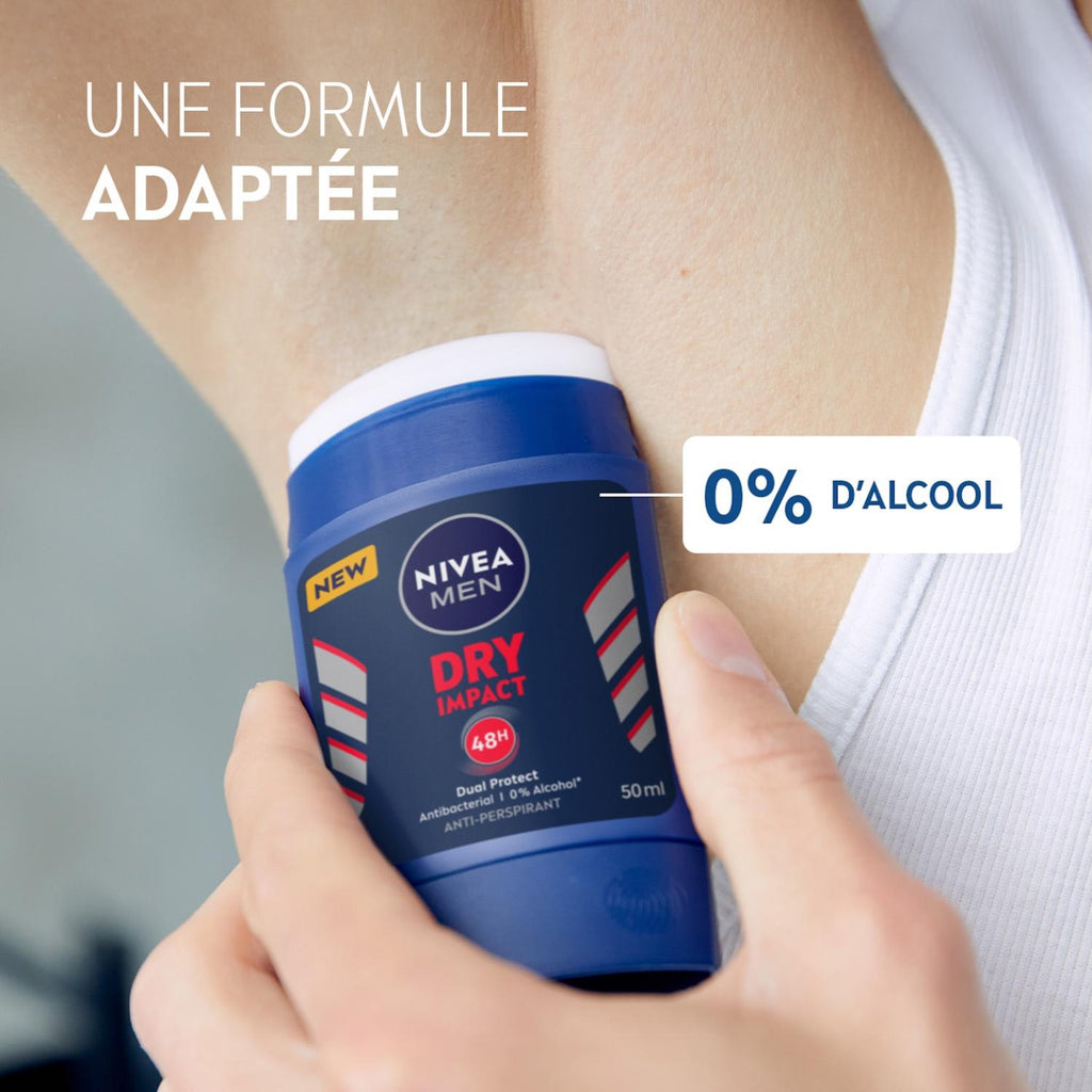 NIVEA MEN Déodorant Aisselles Dry Impact Protection 72h Stick 50 ml