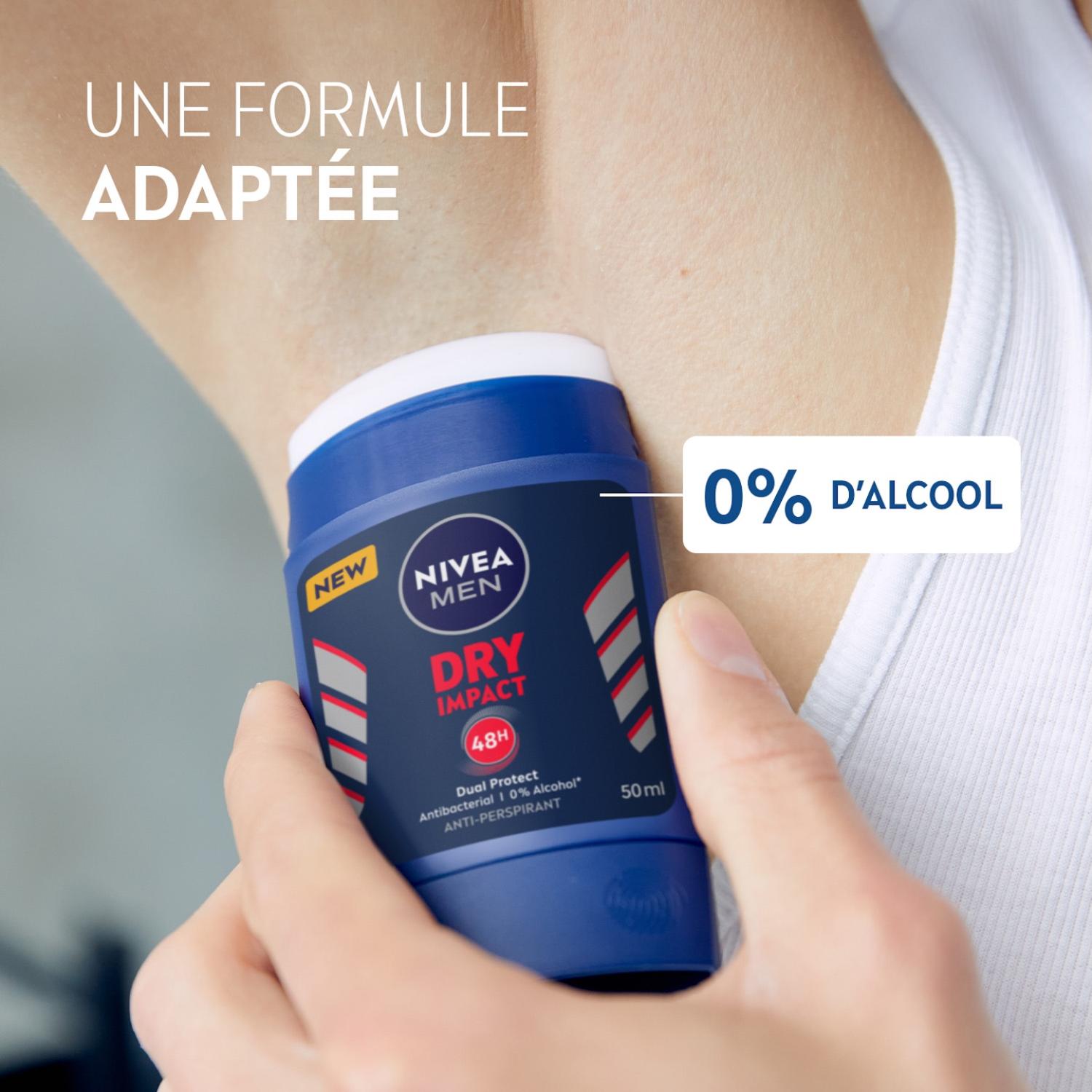 NIVEA MEN Déodorant Aisselles Dry Impact Protection 72h Stick 50 ml