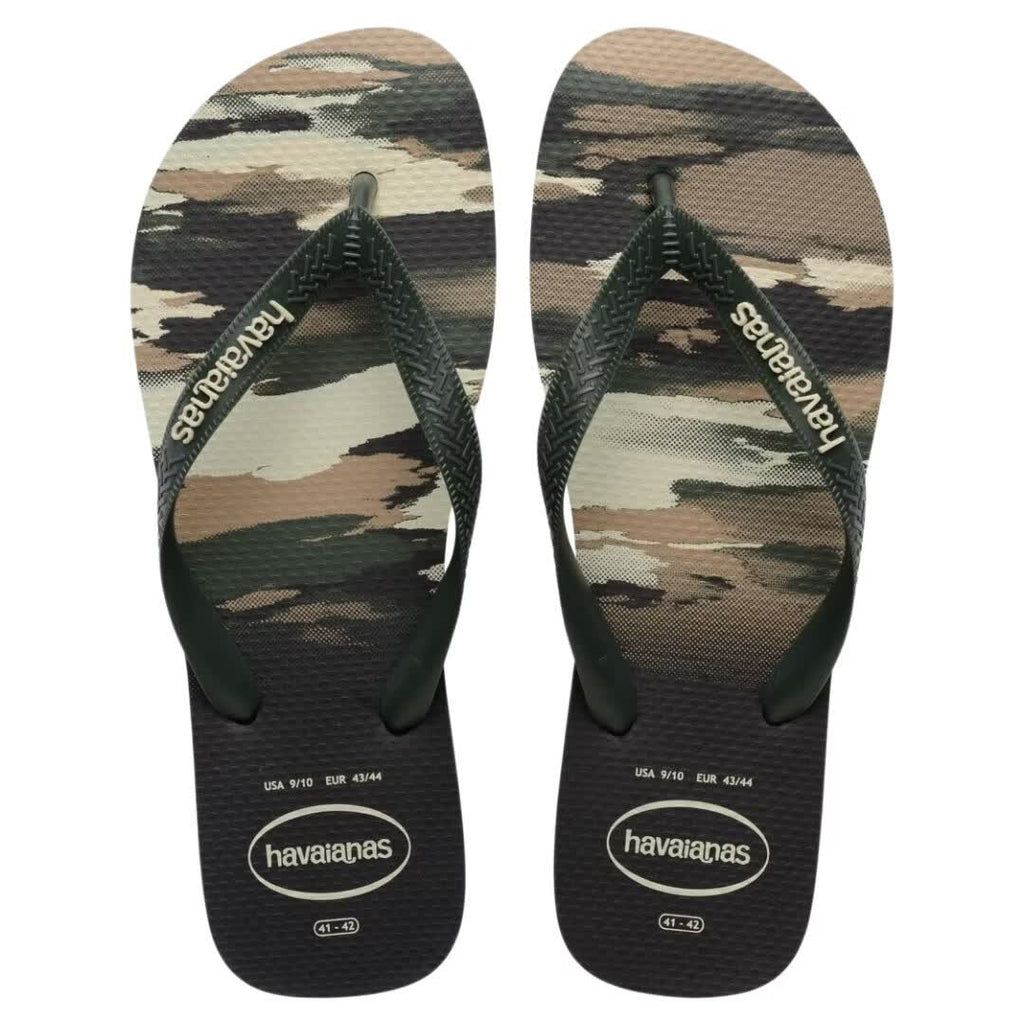 HAVAIANAS Top Camu Tongs Black/Olive Green