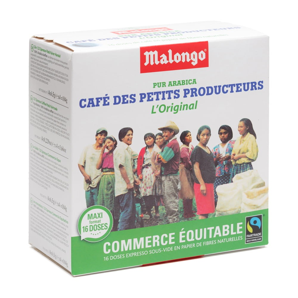 MALONGO Dosettes de Café Moulu Espresso, Lot de 16 Dosettes