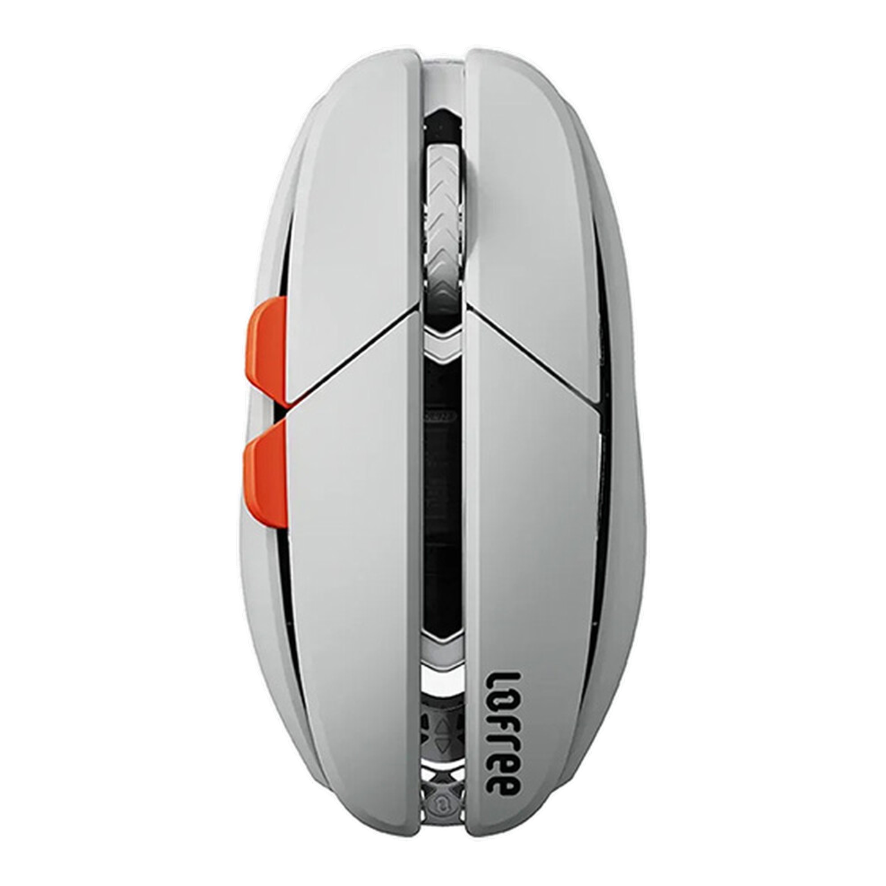 lofree Hypace souris Bluetooth, cadre en alliage de magnésium + coque en PC, connexion triple mode (Bluetooth/2.4G/filaire), capteur laser PAW3950, gris clair, OE923