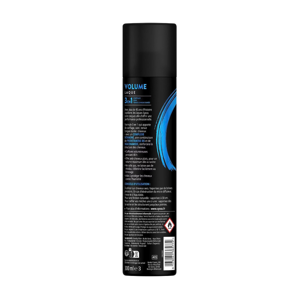 Syoss Laque Volume Lift 3-en-1 Fixation Forte Complexe Vitaminé 300 ml