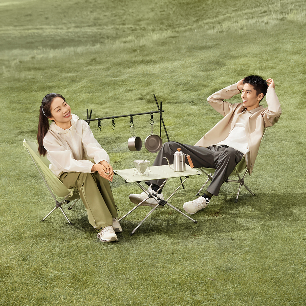 Mobi Garden, Chaise lune ultra-légère, Chaise de camping pliante en alliage d’aluminium, Chaise d’extérieur ultralégère et portable, Vert, Montage rapide