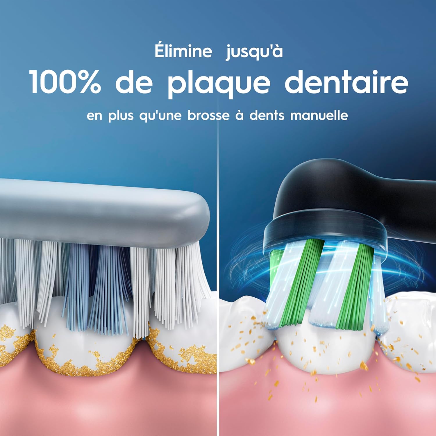 Oral-B Vitality Pro D103 Duo Pack - Brosses à Dents Électriques Rechargeables - Noir & Bleu - 3 Modes de Brossage