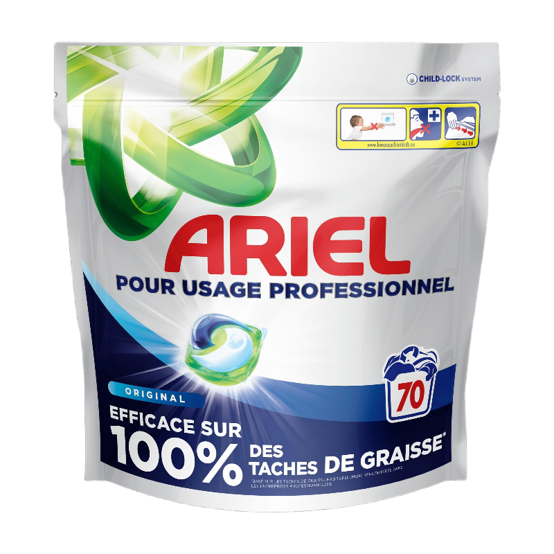 ARIEL Lessive professionnelle original tout-En-1 capsules 70 doses