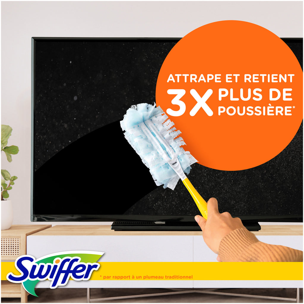 SWIFFER Balai à poussière avec boîte + 4 recharges