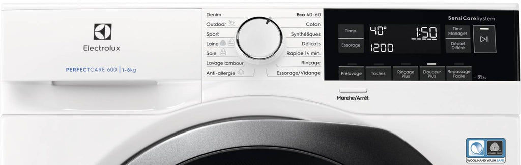 ELECTROLUX EW6F3811RC Lave-linge frontal pose libre - 8 kg - 1400 tours/min - Blanc - Classe C