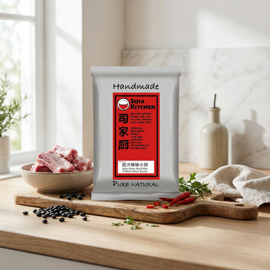 SIJIA Kitchen Côtes de porc à la sauce aux haricots noirs fermentés - 300 g