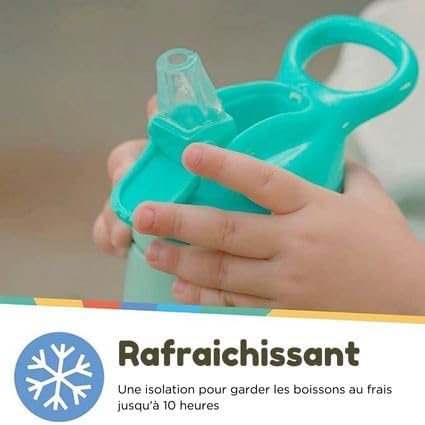 Nuby Gobelet Flip-it en acier inoxydable - Aqua