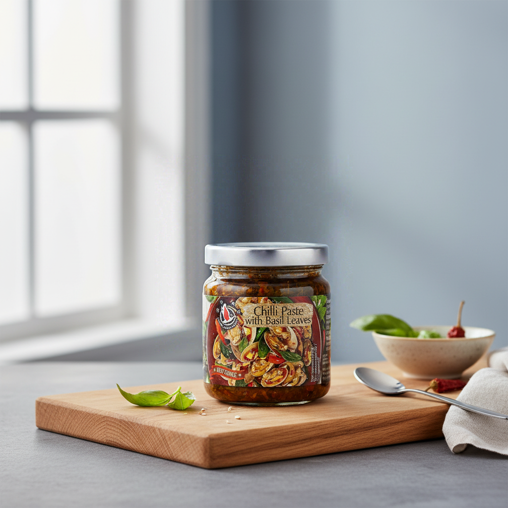 Pâte de piment aux feuilles de basilic 180 g