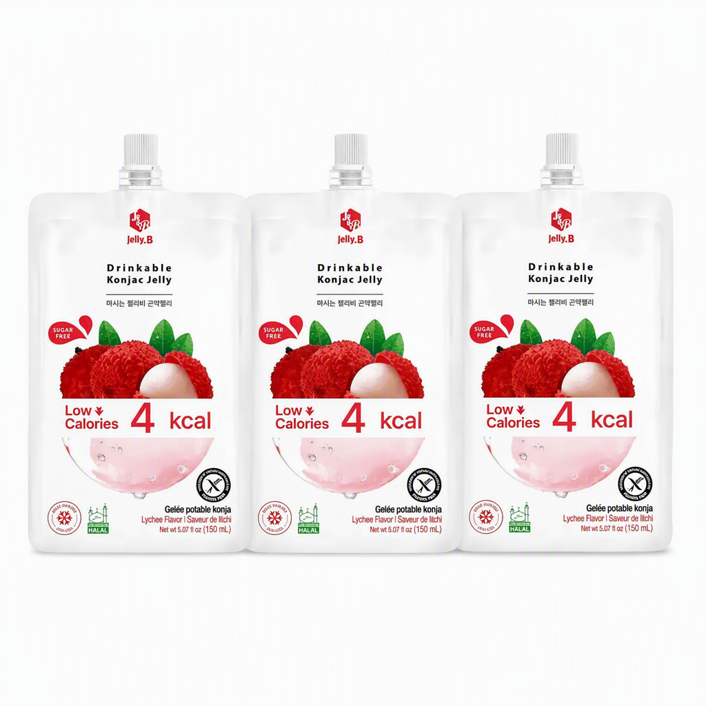 Jelly B Gelée Konjac au litchi - 150 ml (Lot de 3)