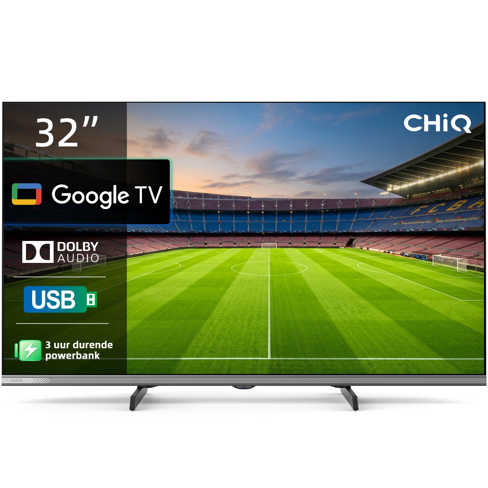 CHiQ TV Google HD 32 pouces (L32M9PD) Dolby Audio, Design sans cadre