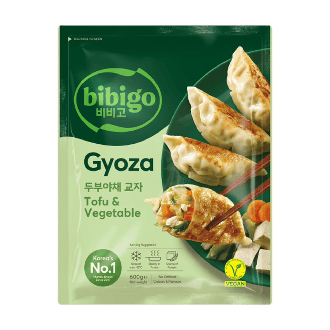 bibigo Gyozas façon japonaise au tofu et légumes, 30 pièces, 600 g