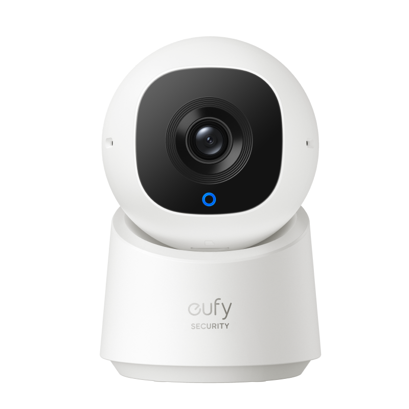 eufy Security Indoor Cam C220 Caméra de sécurité intérieure 2K filaire avec PTZ 360°, Wi-Fi, détection d'humains/mouvements, idéale comme babyphone