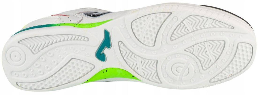 JOMA Chaussures de futsal Top Flex intérieures Blanc/Lime 45