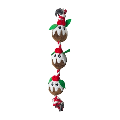 Happy Pet Jouet corde pudding de Noël 49 x 9 x 6 cm
