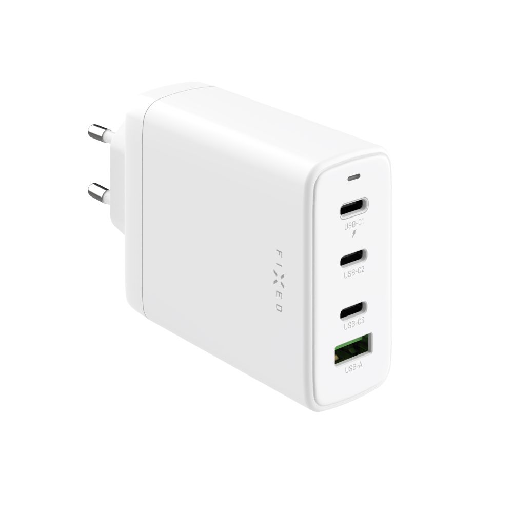 FIXED Chargeur de voyage GaN 3xUSB-C/USB 120W - Blanc