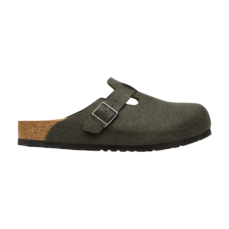 Birkenstock Sabots Boston en Cuir Daim, Thym