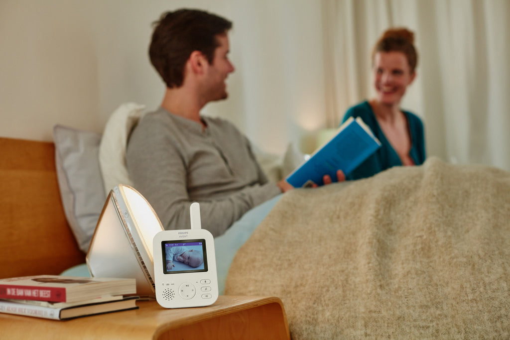 Philips Avent SCD882/26 Babyphone caméra - caméra vidéo, vision nocturne, audio bidirectionnel, connexion privée et sécurisée, mode éco - Blanc