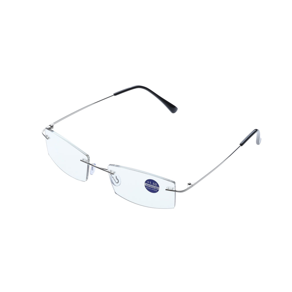 White Label Lunettes de lecture sans monture 250d (Argent) Lunettes de lecture unisexes, Simples et durables, Essentielles pour le bureau et la maison