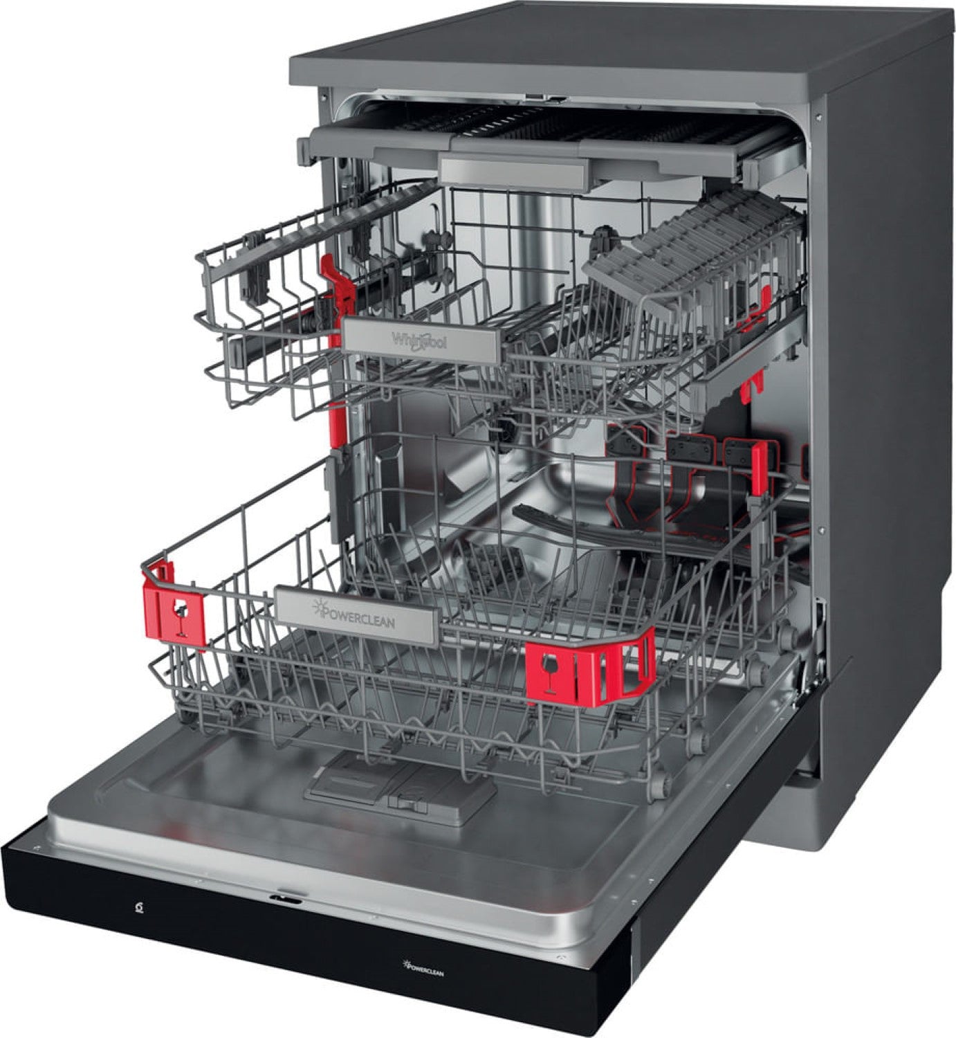 WHIRLPOOL WFP5O41PLGX Lave-vaisselle pose libre 60 cm - 14 couverts - Inox - Classe C