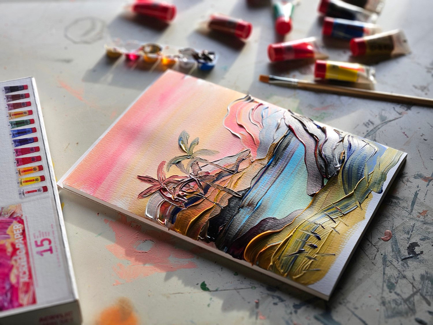 Talens Art Creation Set de pinceaux pour peinture acrylique sur papier