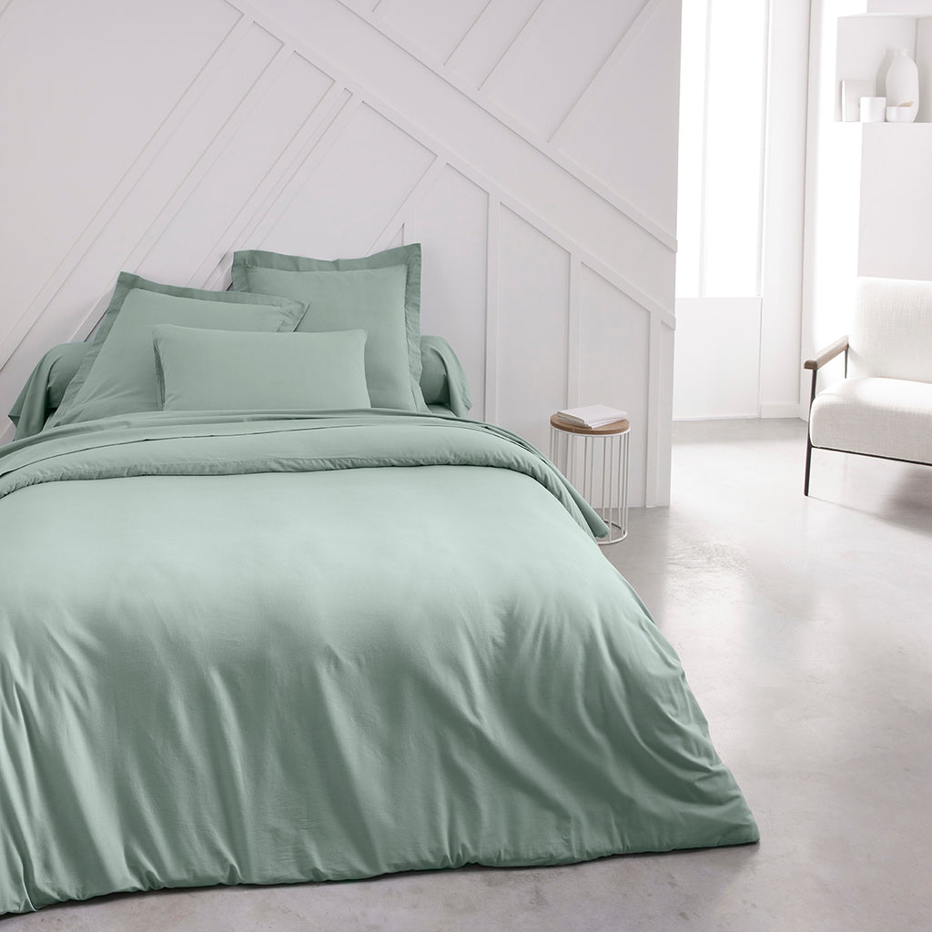 TODAY Housse de couette en coton céladon 220 x 240 cm pour lit double
