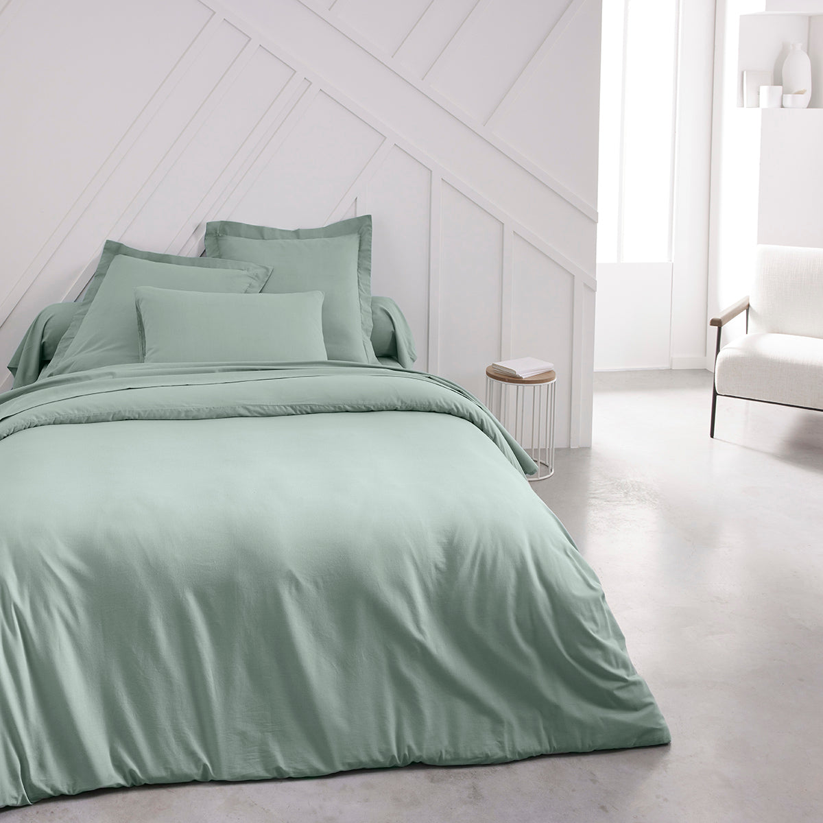 TODAY Housse de couette en coton céladon 220 x 240 cm pour lit double