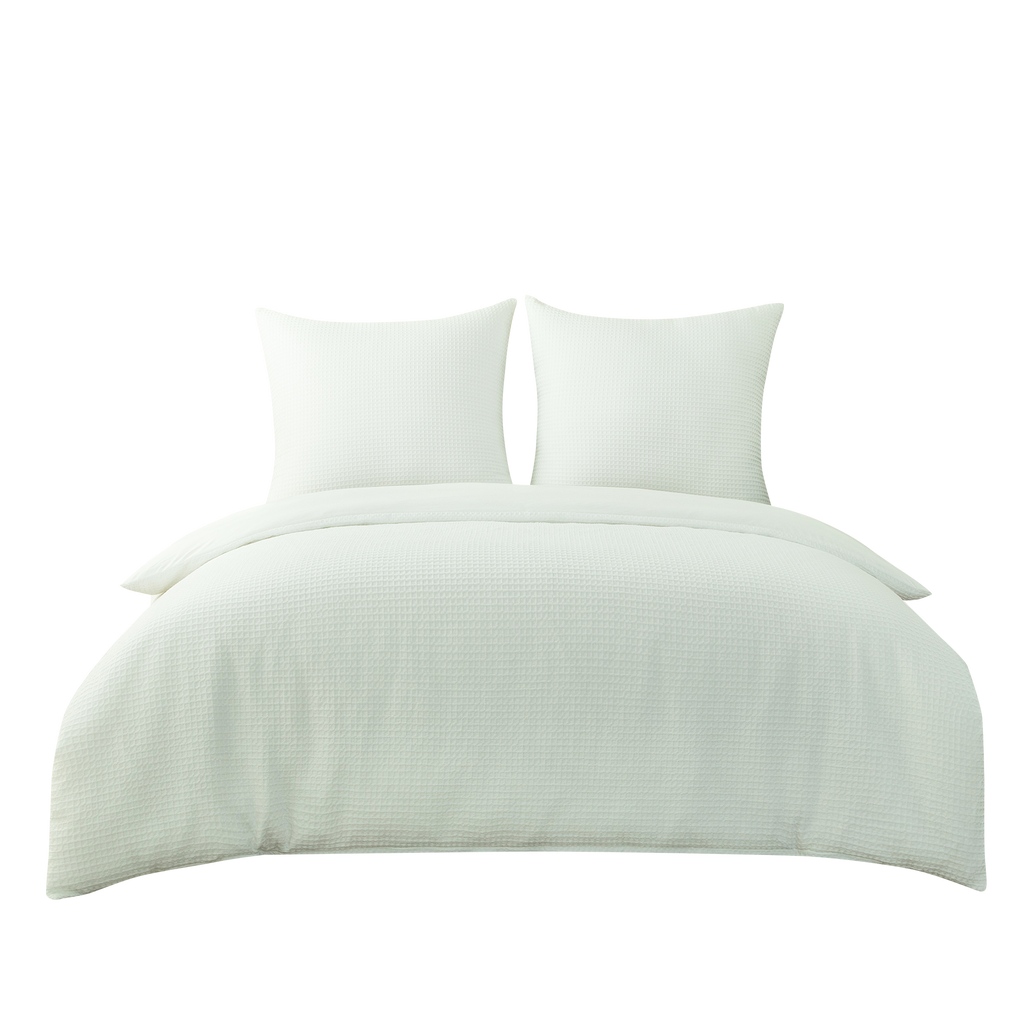Ensemble housse de couette et taies d'oreiller, blanc, 135 x 200 cm + 80 x 80 cm x 1