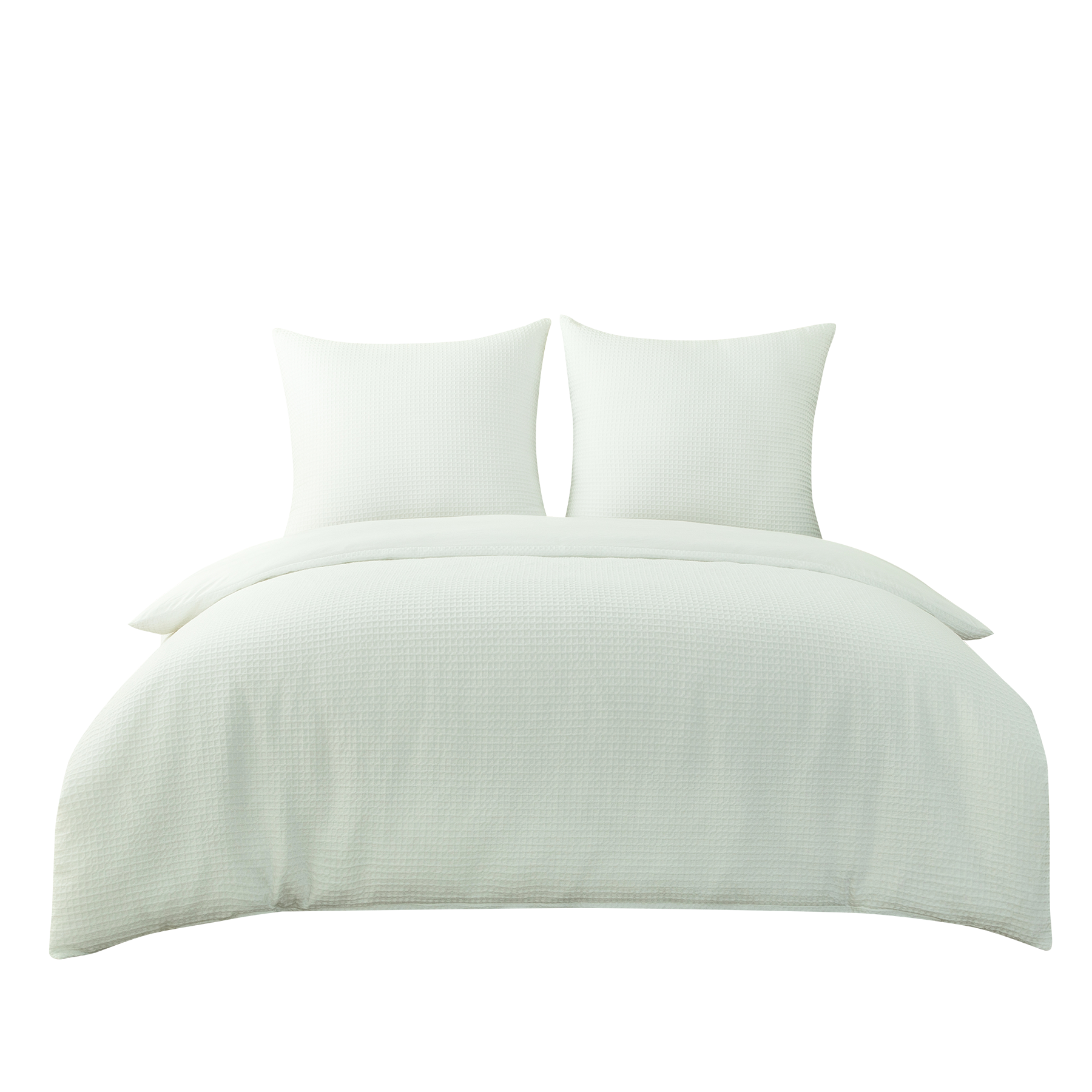 Ensemble housse de couette et taies d'oreiller, blanc, 135 x 200 cm + 80 x 80 cm x 1