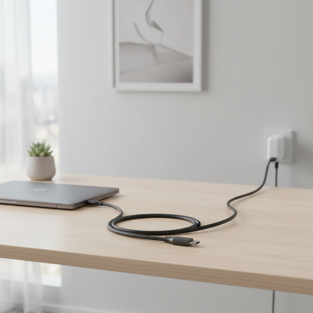 UGREEN Câble USB 2.0 Type-C M-M rond en nickel 1-m noir