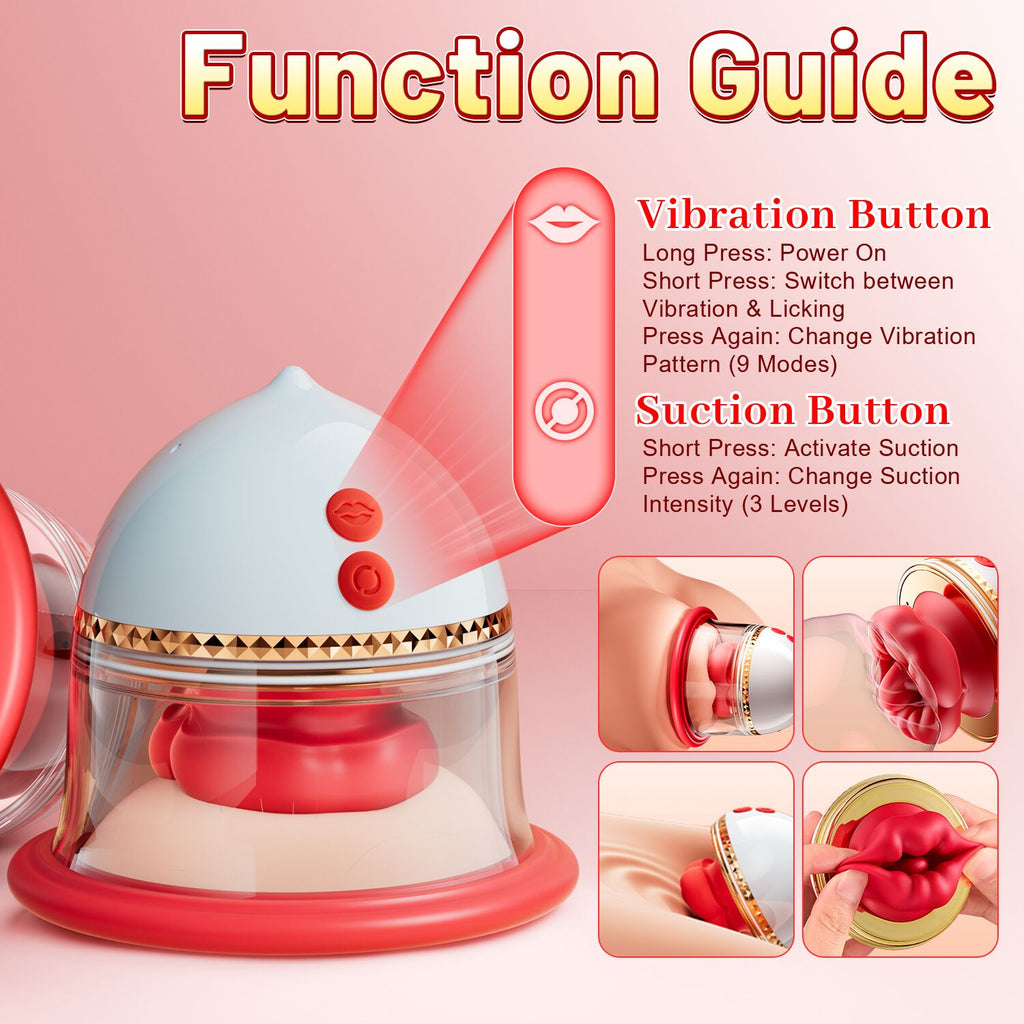 AAV Pleasure Sync 3-en-1 Vibromasseur à Succion Clitoridienne pour Femme, 9,9 cm, 1 Pièce, Rouge, avec 10 Modes Morsure, Succion & Vibration, IPX4 Étanche & Silencieux, Sextoy Adulte pour Couple