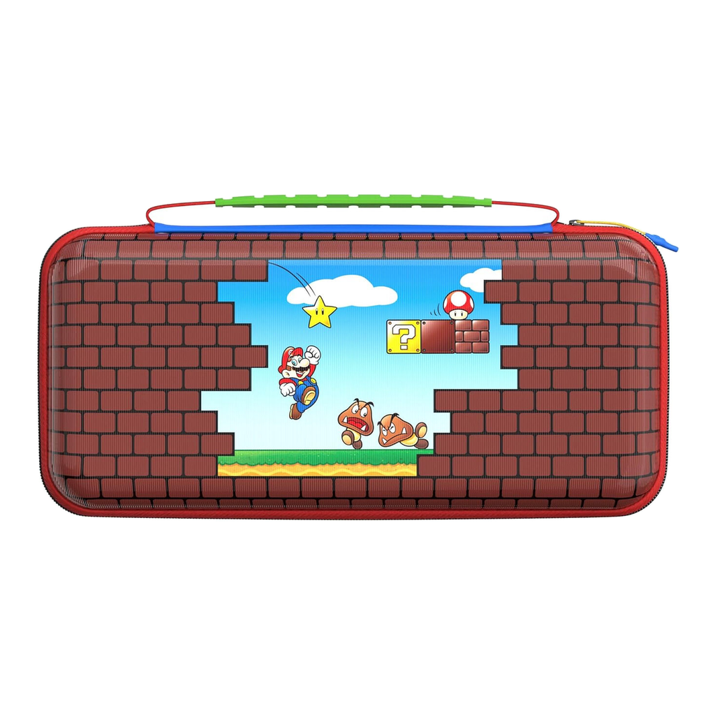 Turtle Beach Playtrek Étui de Transport pour Switch et Switch 2 - Édition Mario Bricks - Design Lenticulaire - sous Licence Officielle Nintendo