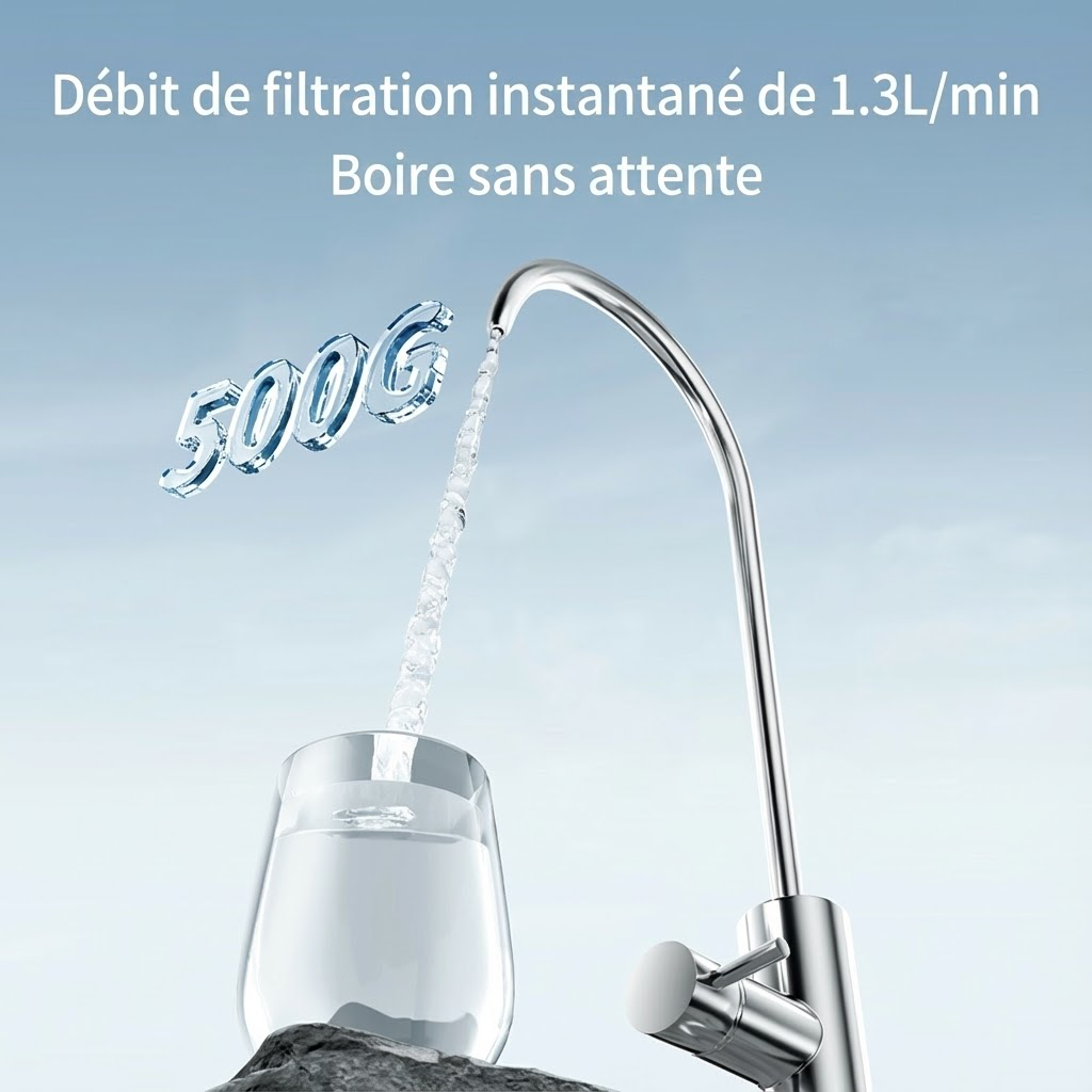 Ochama Distributeur d'eau domestique avec purificateur - 500 g - filtre à eau potable directe - haute performance